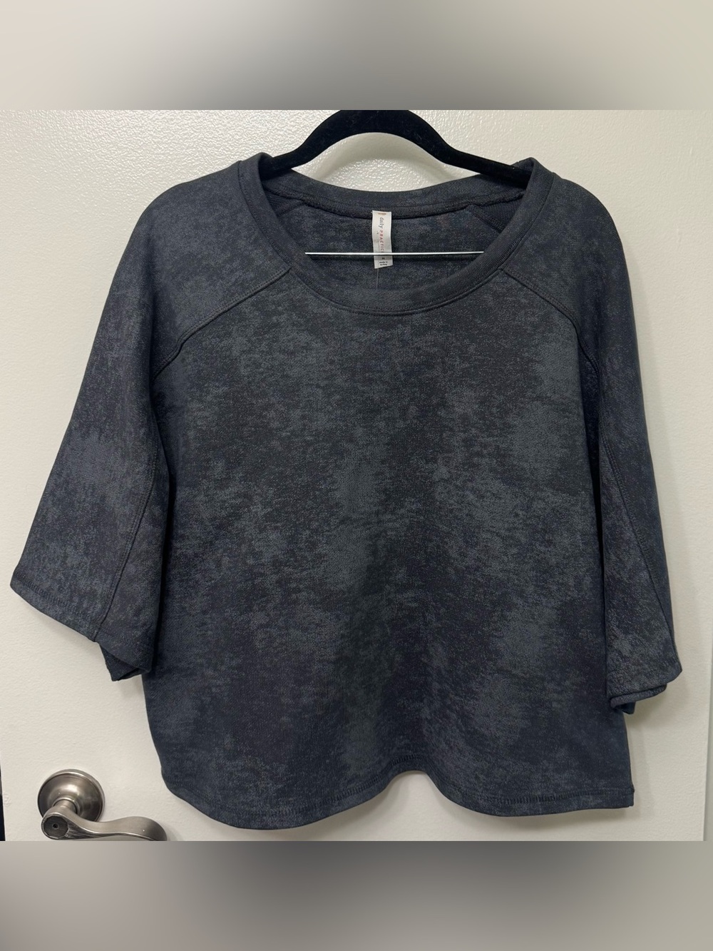 NWT Anthropologie Daily Practice Washed Short Sleeve Sweatshirt - Picture 2 of 4
